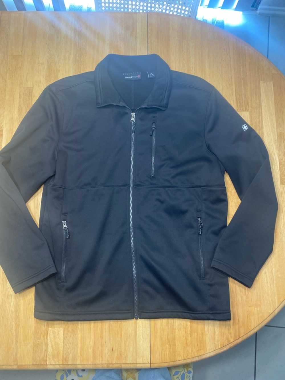 Swiss Tech Men’s Black Softshell Jacket Full Zip Size M